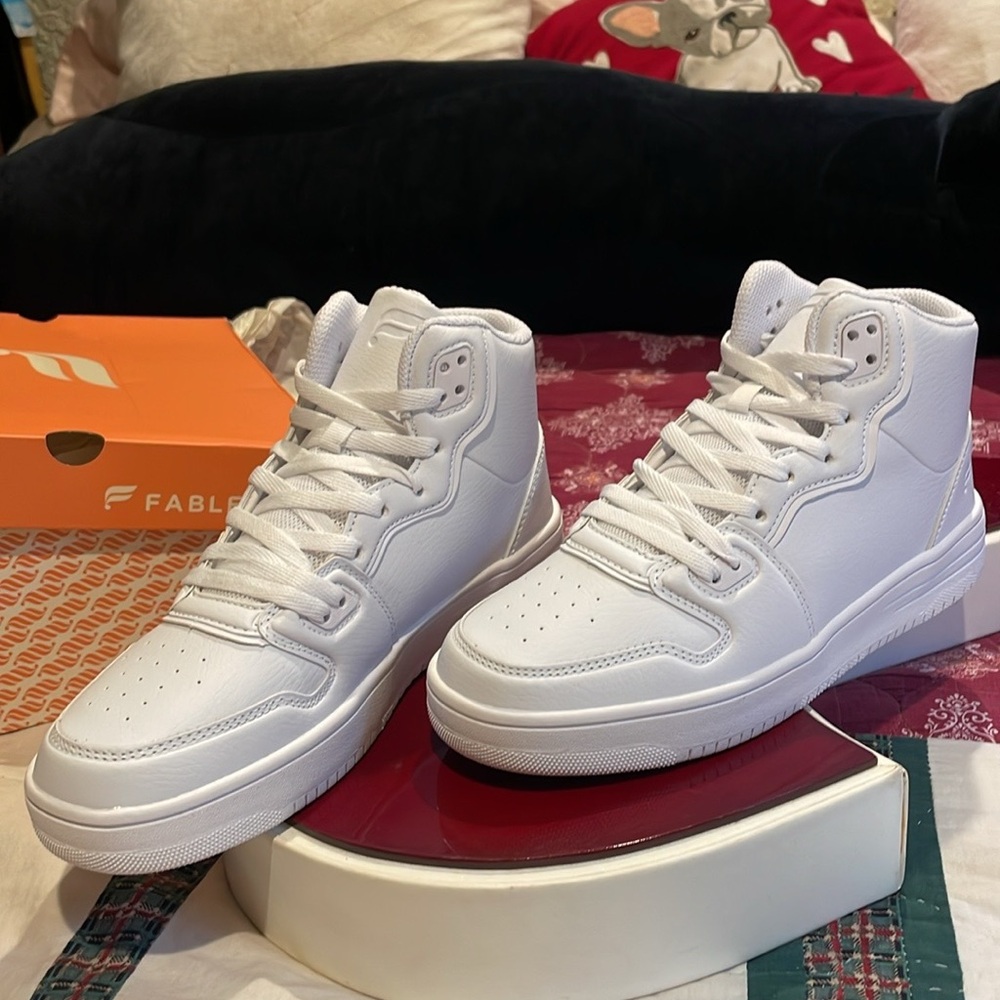 White high top sneakers